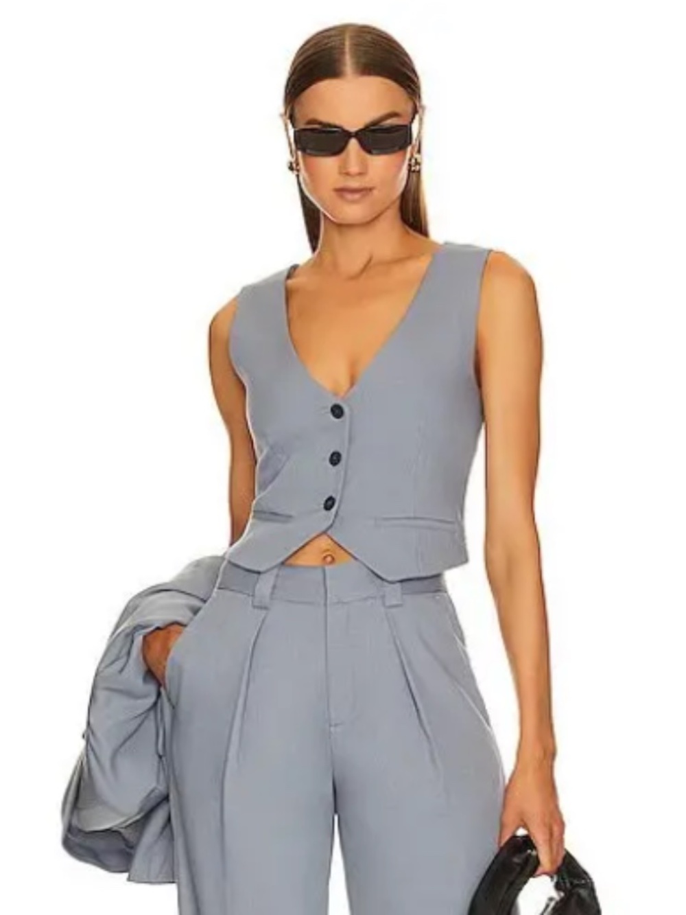 Song of Style "Lisette Vest Top" - Small Dove Blue